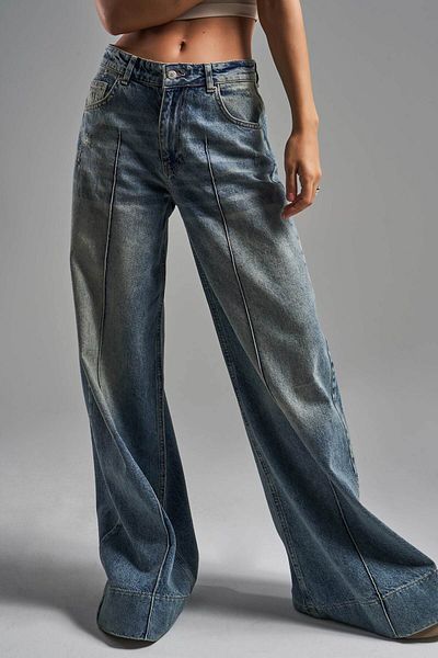 its basic Γυναικείο T. Τζιν Χρώμα 12S5-65 Super Palazzo Fit 100% Koton τζιν τζιν στη μέση