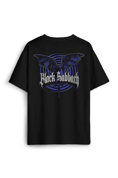 Kendim Seçtim Μπλουζάκι με στάμπα Unisex Oversize με στάμπα Ozzy Black Sabbath Rock Music Bat