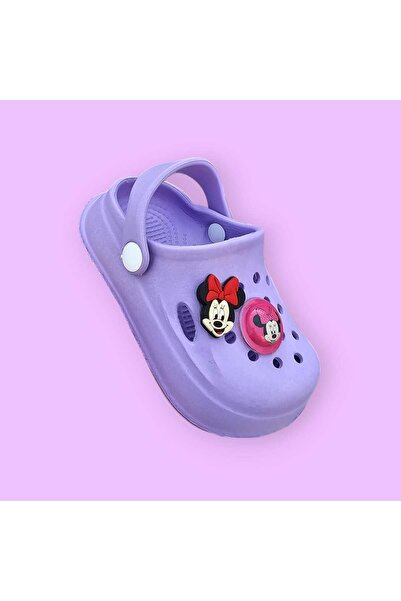 LİASSHOES крихітні силіконові світлові деталі фіолетові дитячі сандалі тапочки