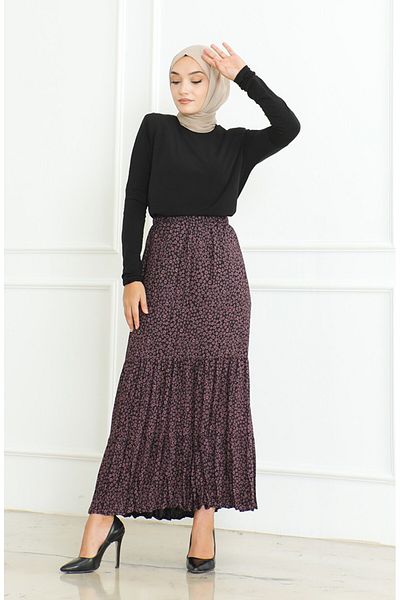 Gelince Fresh Layered Gypsy Large Size Skirt Size 42 44 46 48 50