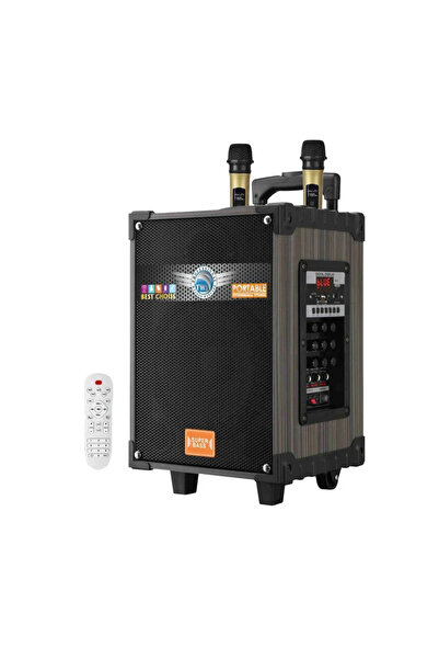 Dynego Superbass Lt-912 Şarjlı Telsiz Mikrofonlu Amfili Kablosuz Hoparlör Sistemi