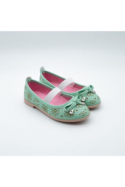 Arçın Shoes حذاء باليه بناتي بنقشة الزهور – خطوات صغيرة أنيقة وأنيقة