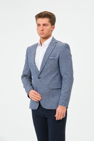 Bonesti Ανδρικό σακάκι μπλέ Slim Fit