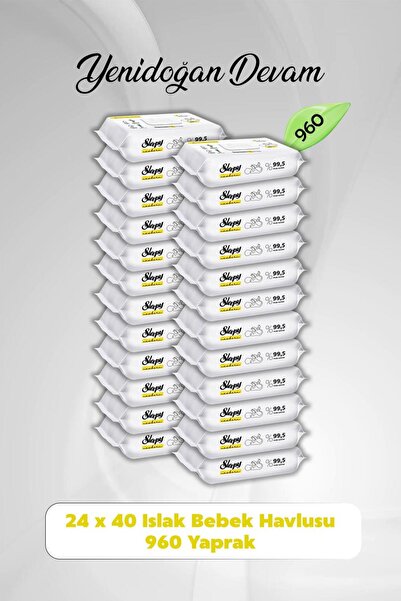 Sleepy Yenidoğan Devam Islak Bebek Havlusu 24 x 40 (960yaprak)