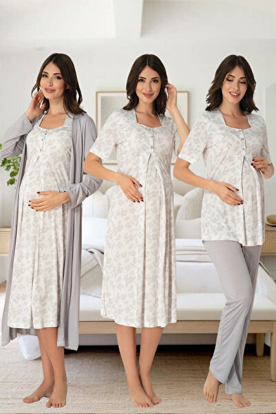 Effortt Elegant Organic Maternity and Maternity Nightgown Set - Effortt