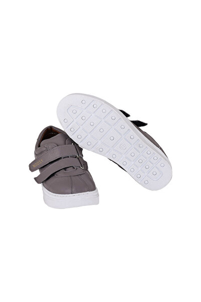 NOOSY Genuine Leather Gray Unisex Kids Sneakers