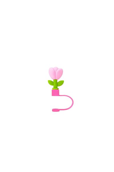 GECEDENİZ Three-Dimensional Thermos Flower Patterned Straw Stopper