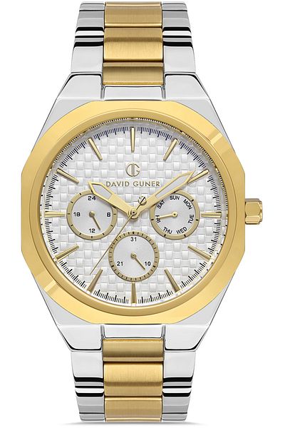 DAVID GUNER Sari White Coated White Dial Men's Watch Dg-8256Ga-D1