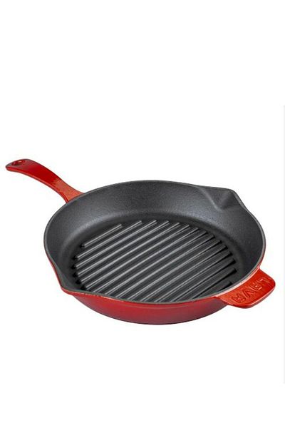 Lava 28cm Cast Round Grill Pan - Iron Solid Handle Lvygt28K0R