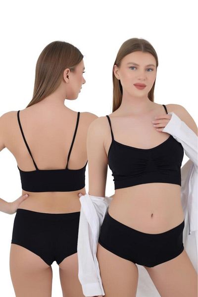 CNT Pachet de 1 chiloți brazilian din microfibră pentru femei - negru, alb, culoare nud