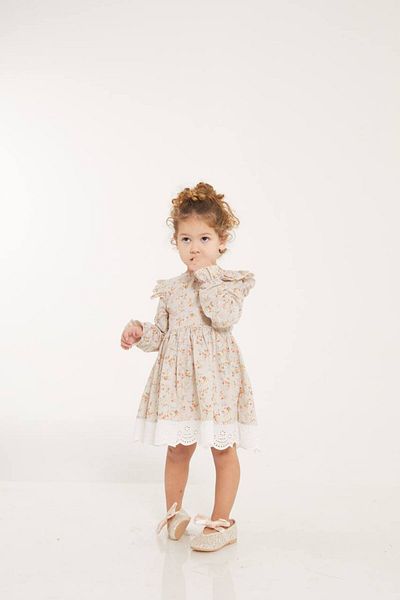 KETBaby فستان فيستو منقوش بالزهور لعمر 2-8 سنوات