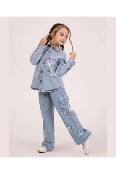 Dmb Star Patterned Girls' Jeans - 25Ydmb9828