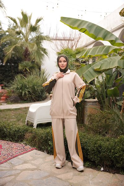 Wovi Moda Αθλητικό σετ φόρμας Hijab με φερμουάρ