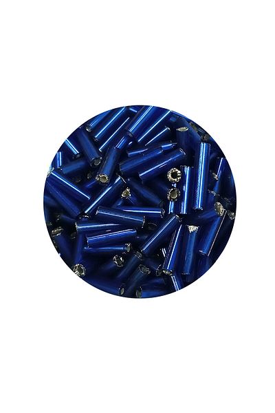STUMBANNG Long Tube Cut Bead Diameter 2mm Length 10 mm - 60 Grams - Dark Blue - Bnc272