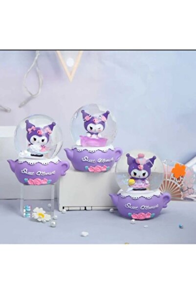 oyuncakçı savaş & europe shop Kuromi Işıklı Püskürtmeli Sanrio Kar Küresi