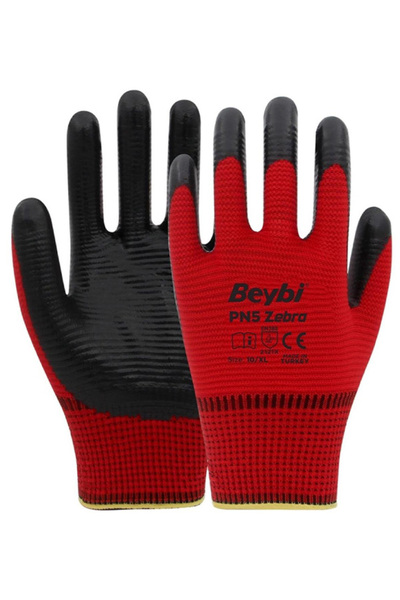 PN5 ZEBRA POLYESTER ÖRME NİTRİL ELDİVEN 288 ADET
