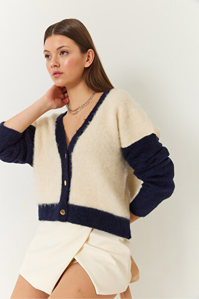 Bianco Lucci Women's Raised Knitwear Cardigan 20246909