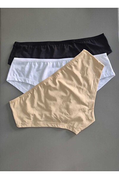 Berrak alt çamaşır ten-siyah-beyaz 3 lü paket