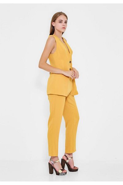 MODATALİKA Modatalika Women's Sleeveless Buttoned Double Suit