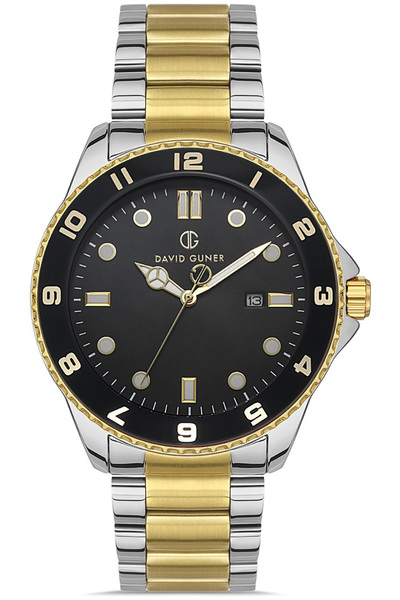 DAVID GUNER Erkek Kol Saati Siyah DG-8461GA-D2 Çelik Kordon Quartz Mekanizma ...