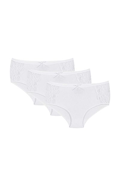 Şahin Şahin Women's Lycra Lace Bato Panties - Pack of 3