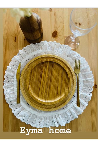 eyma home Set of Fisto Ruffle Supla 40 cm Diameter 8 Pcs