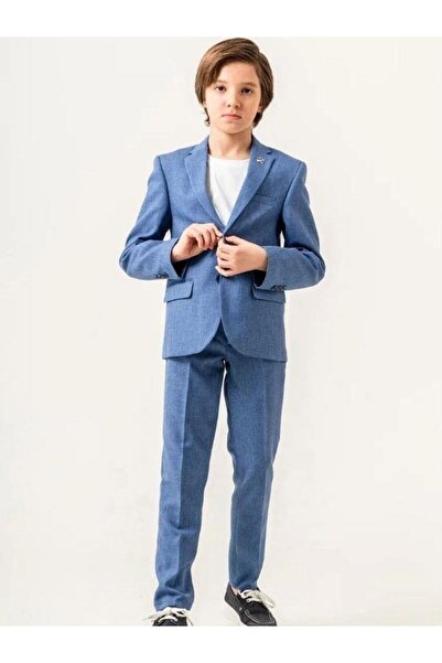 Zekids 3-6 Years Old Boys' Sports Set - T-Shirt, Linen Jacket and Pants