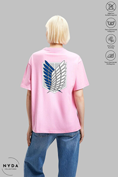 Nyda Collections Unisex majica kratkih rukava sa širokim izrezom i printom "A...