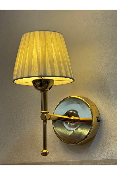 Maison Avf Osmanlı Ipeği Metal Duvar Aydınlatması Kablosuz Pilli Ledli Parlak Gold Aplik