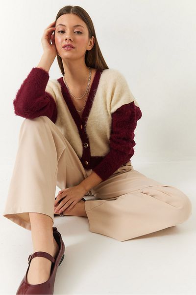 Bianco Lucci Women's Raised Knitwear Cardigan 20246909