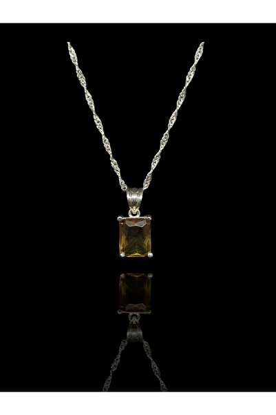 shop Baget Kesim Zultanit Taşı Gümüş Kolye | 925 Ayar Şık ve Zarif Tasarım