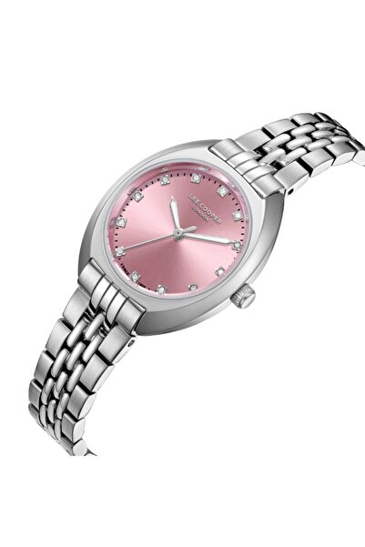 Lee Cooper Women's 2035 Movement Watch, Analog Display and Metal Strap - LC07989.300, Pink