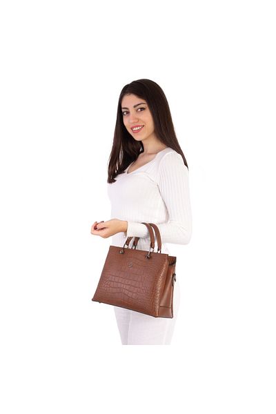 Nas Bag Чанта Nas Bskl с крокодилски шарки и заден джоб