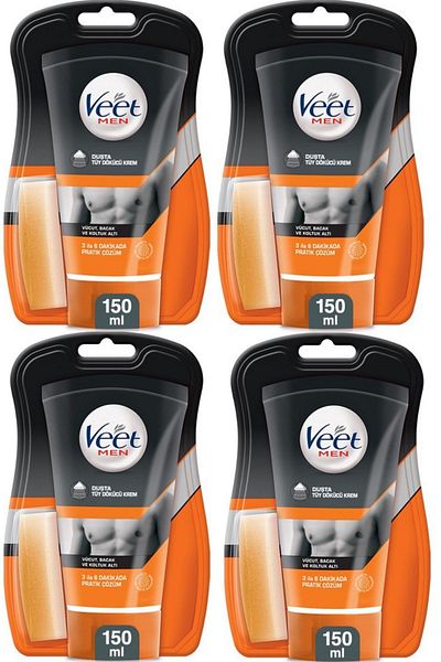 Veet Shower Men 150 ml X4 Pieces