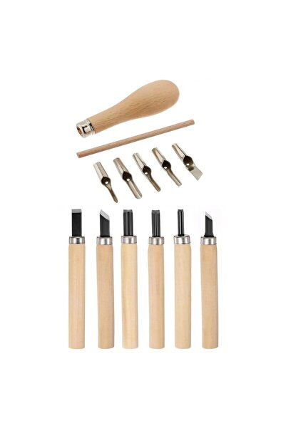 TİFOYS Linol Oyma Seti 13 Parça 1 Paket Linol Oyma Kesme Bıçak Seti Bıçaklı L...