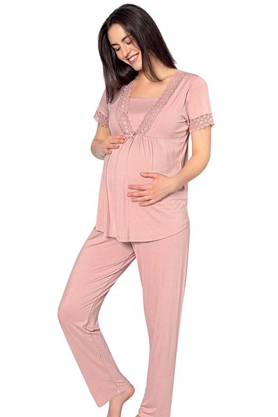 Cotpark Women's Viscose Combed Cotton Pajamas Set - Nursing Features, Short Sleeve, Maternity and Pregnant 14490