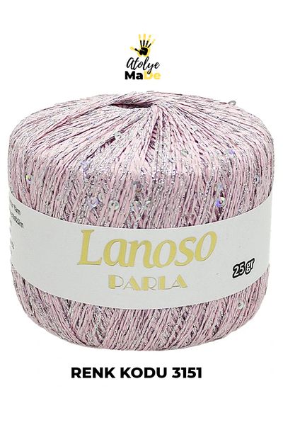 Lanoso Parla 3151 - Μαλακό Σατέν Με Πούλιες Χειροποίητο Νήμα - 75% Glitter Yarn 25% Payette&Sim 217μ 25γ ΜΟΝΟ ΣΚΕΛΕΤΟ
