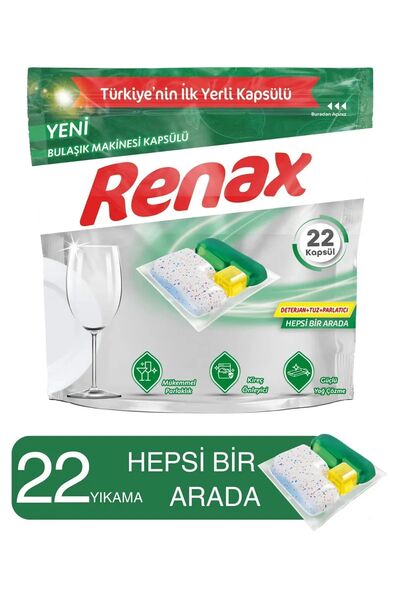 RENAX Bulaşık Makine Kapsülü 22'li