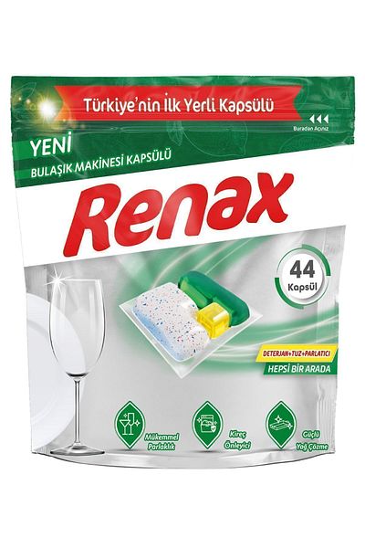 RENAX مجموعة من 44 كبسولة لغسالة الأطباق - × 5 قطع
