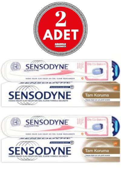 Sensodyne Tam Koruma 75 ml Diş Macunu + Tam Koruma Diş Fırçası x2 Adet