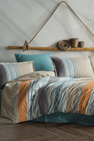Clasy Duko Oranj Single 100% Cotton Quilt Set 155*215 cm