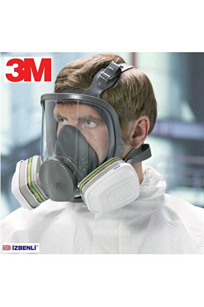 3M RD Tehlikeli Kimyasallar (Kükürt Dioksit Hidrojen Sülfür) Tam Yüz Gaz Mask...