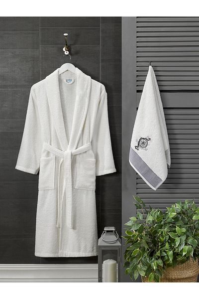 Denia Home Textile Σετ μπουρνούζι 4 τεμαχίων από 100% βαμβάκι |   Σετ μπουρνούζι |   Σετ προίκας |