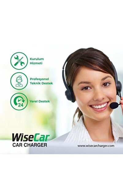 WiseDec Wisecar Wt3 Smart 22 Kw Standlı Elektrikli Araç Şarj Istasyonu Kablolu