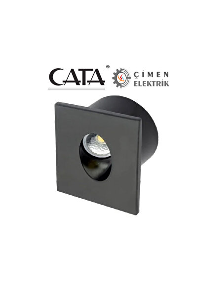 Cata Ct 5179 3w Siyah Kasa Koridor Aydınlatması 3200k Gün Işığı