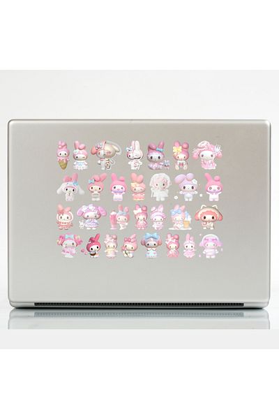 Ororabutik Σετ αυτοκόλλητων Hello Kitty 64 τμχ - My Melody Kawaii Stickers Scrapbook Bullet Journal