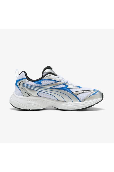 Puma Morphic Unisex White Sports Shoes with Blue Detail
