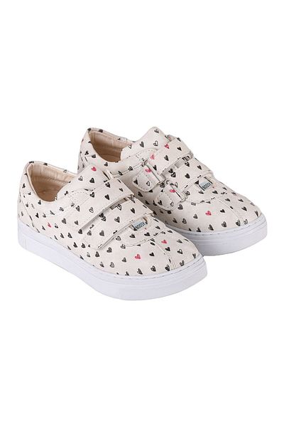 NOOSY Printed Heart Design Unisex Kids Sneakers