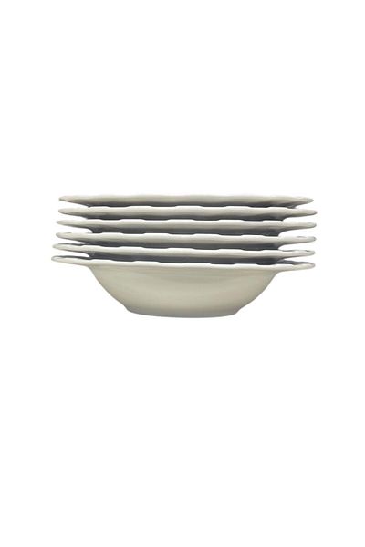 Farika Porselen 19cm 6 Pieces Emerald Lean Pit Dinner Plate Set - Bpa Free Modern Porcelain