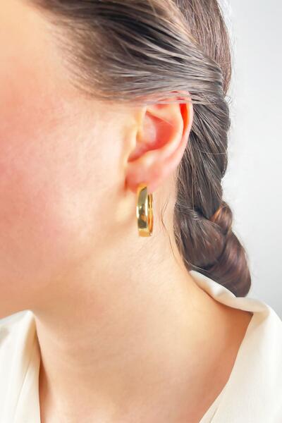 Sose Moda Xuping Gold Full Lap Hoop Earrings